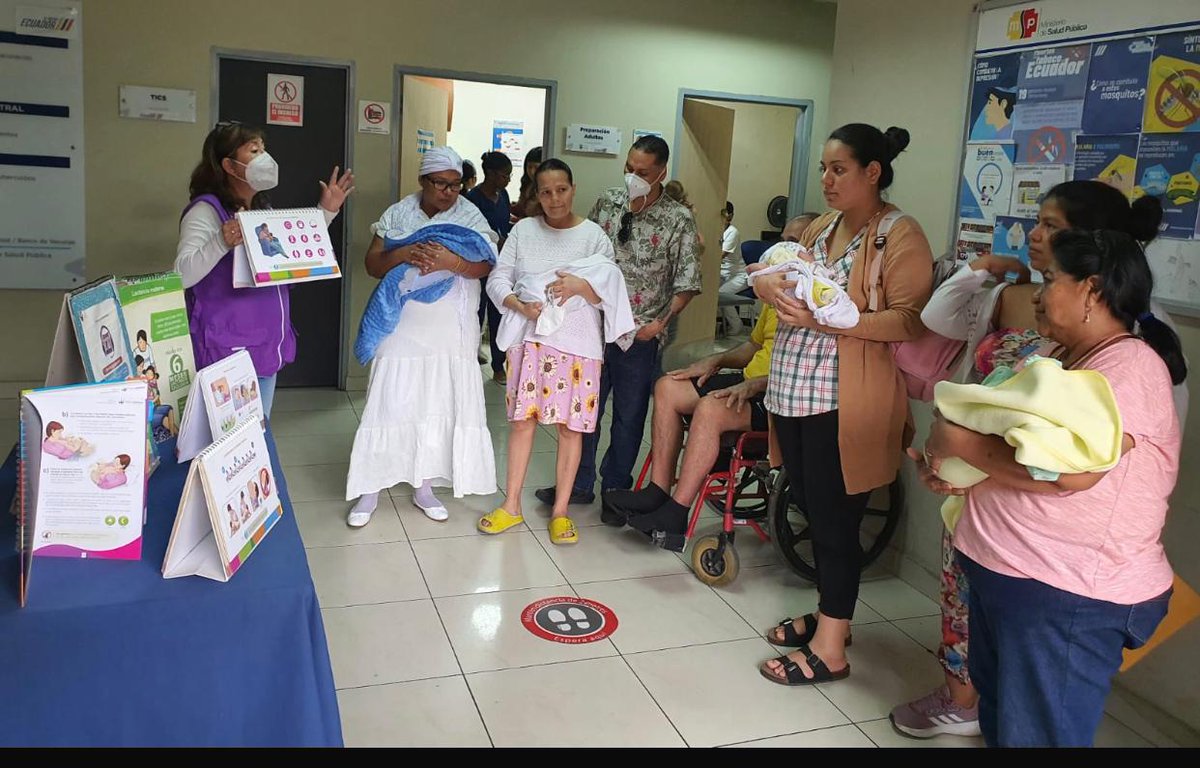 Salud_Guayas's tweet photo. #ElNuevoEcuadorResuelve | Por 
 la Semana de la #LactanciaMaterna, el equipo del #Distrito09D04 de @Salud_Ec socializa con personal de empresa privada  y usuarias, sobre posiciones correctas para dar de lactar y medidas de prevención para evitar  el cáncer de mama. https://t.co/gqFVZ3c8Wd