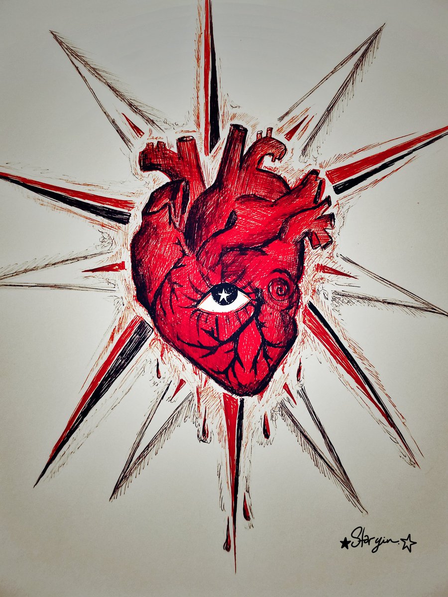 ysswtt's tweet photo. 🌜Obra: Corazón estelar 
"La estrella llegó a mi ser, tocó mi alma con una lágrima, haciendo crecer un corazón con picos de estrellas, protegiendo de los dolores que trae la vida y
convertirlos en fuerza y nuevo renacer".⭐ https://t.co/AVFFscc0DG