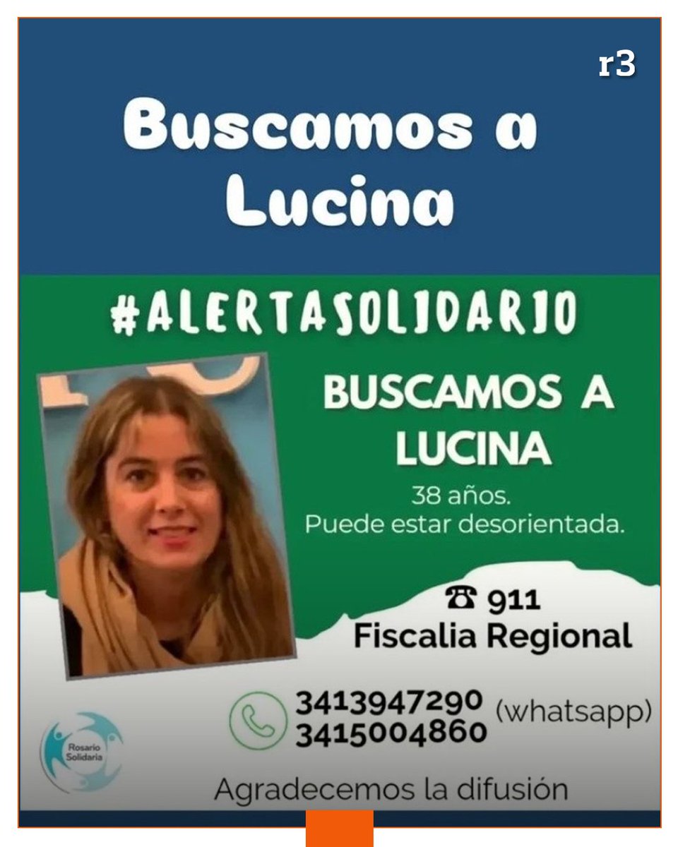 Rosariotres's tweet photo. 🟠 Familiares y amigos buscan desesperadamente a la mujer, quien fue vista por última vez en la zona de la facultad de Derecho.

Los contactos para comunicarse y colaborar en https://t.co/DG2HtGQbOE
#rosario3 https://t.co/hkXBzSz3FW