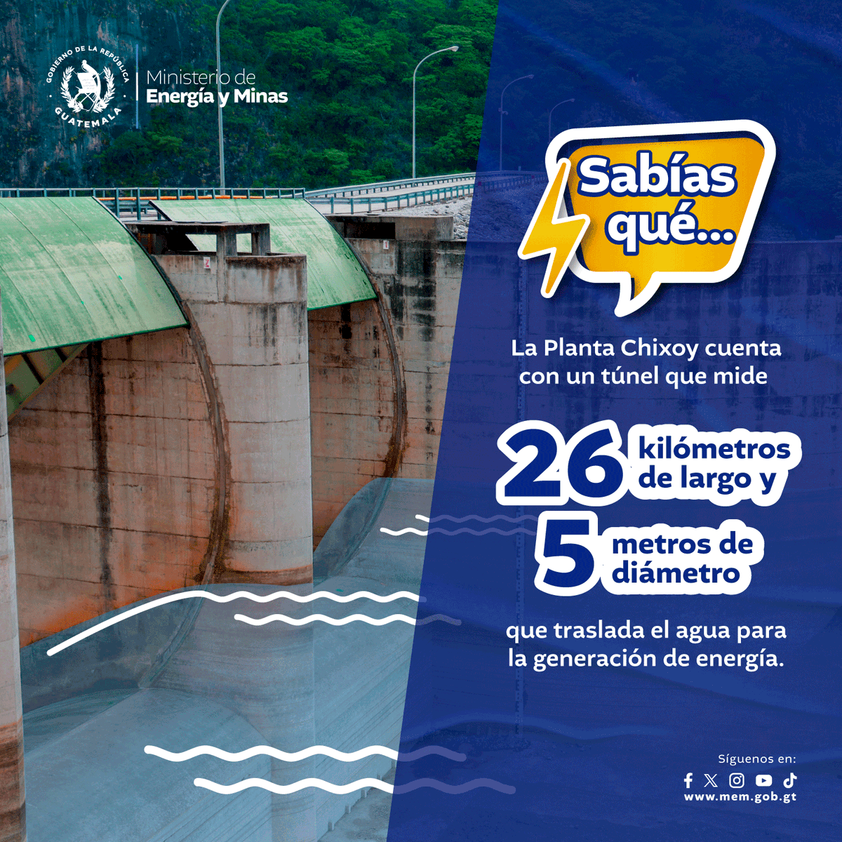 #MEMGT | Este es un dato interesante de la Planta Hidroeléctrica Chixoy.

#GuatemalaSaleAdelante