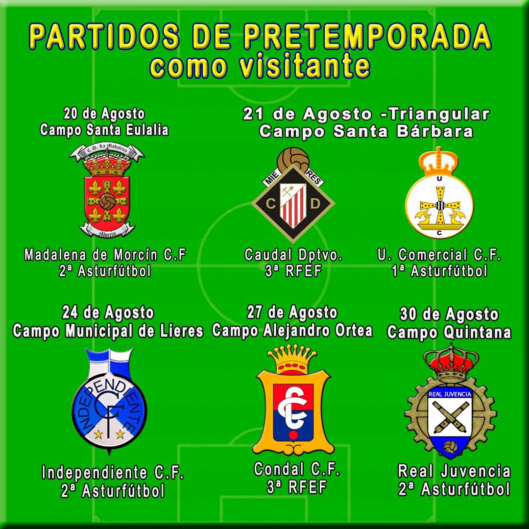 Partidos de pretemporada
Esto empieza ¡YA!