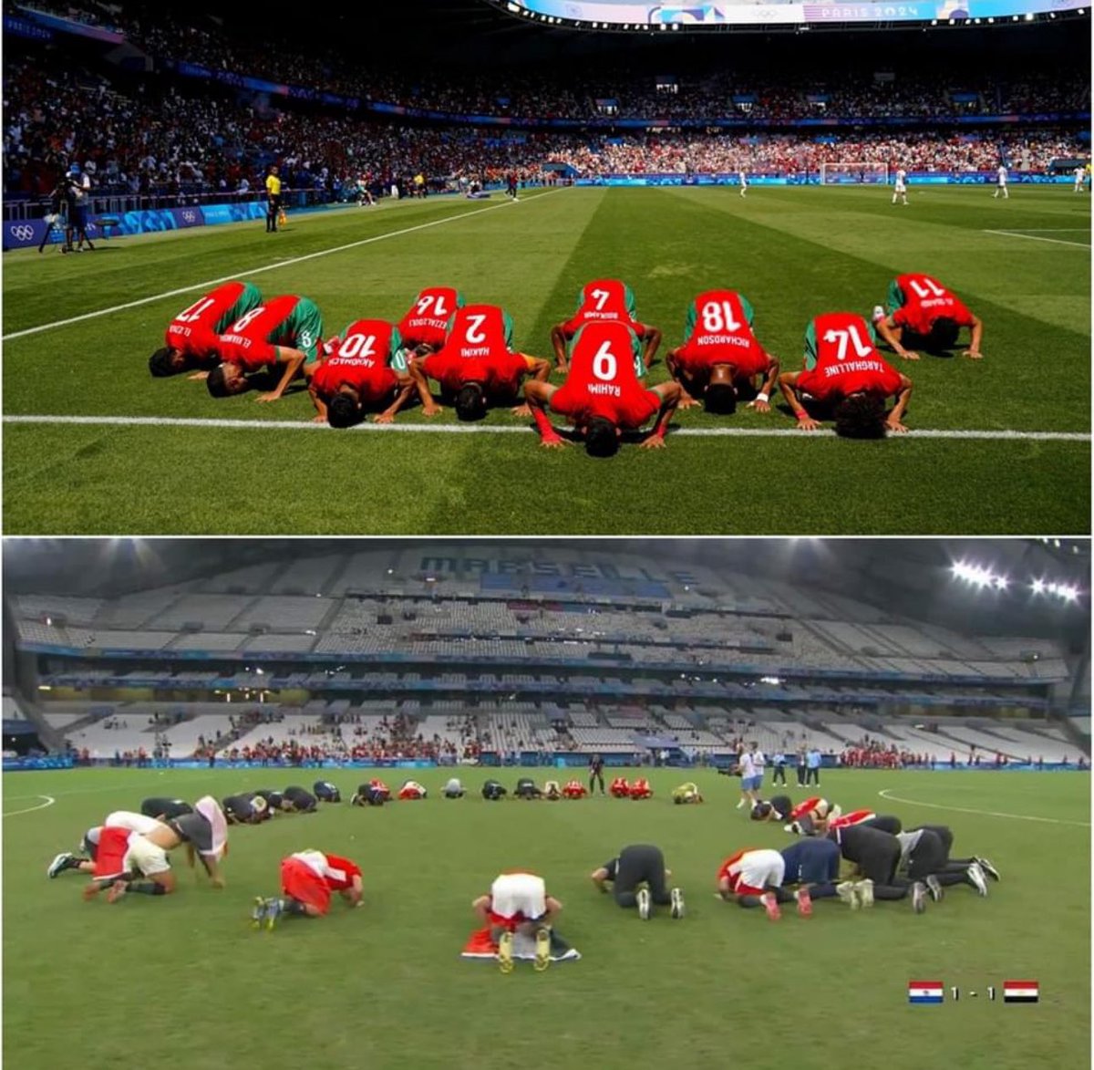 ElAhlyToDay74's tweet photo. الأرض لا تنسى جباه الساجدين ♥️♥️

ملاعب فرنسا تتزين بسجود لاعبي منتخب مصر و المغرب 👏 https://t.co/uxnKL7uJ3i