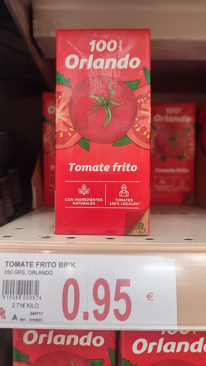 ferpxi's tweet photo. Me hacen gracia los packs ahorro de los hipermercados. ¿Verdad @alcampo ? Tomate frito orlando 1 brick 0'95€ y el "pack ahorro" de 6 bricks 5'99€. No os fiéis de los packs ahorro de los hipermercados. https://t.co/PgcOwklsyZ