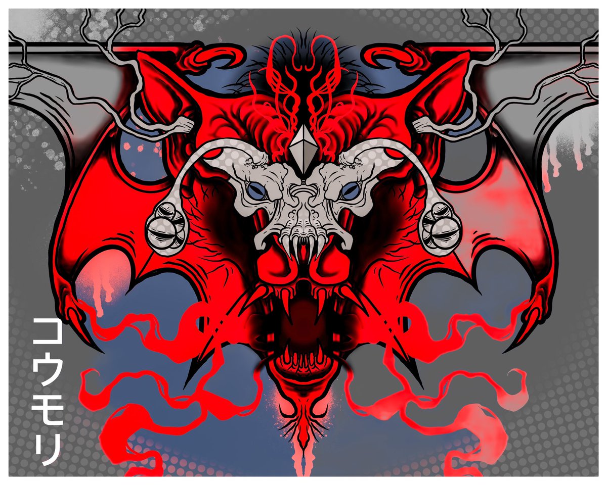 yesferatu85's tweet photo. Godbat #art #ArtistOnX #artist #creaturedesign #creepyart #darkart #darkfantasy #darksurrealism #digitalart #HorrorArt #illustration #pastelhorror #sciencefantasy https://t.co/SwNyKyYh1E