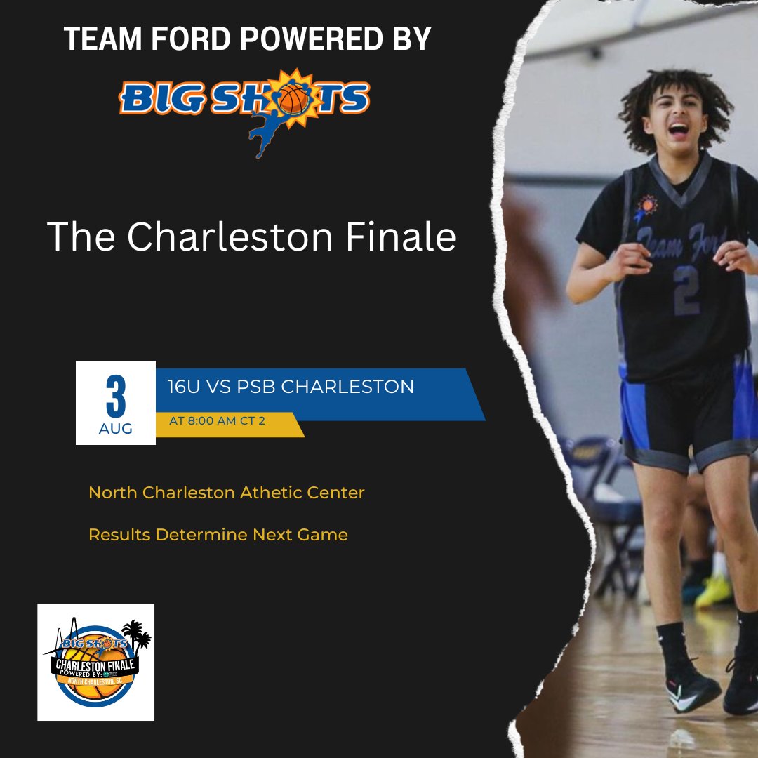 Team Ford 16u Powered By Big Shots will be in Charleston this weekend playing in the <a href="/BigShotsGlobal/">BIG SH🏀TS</a> Charleston Finale‼️‼️‼️