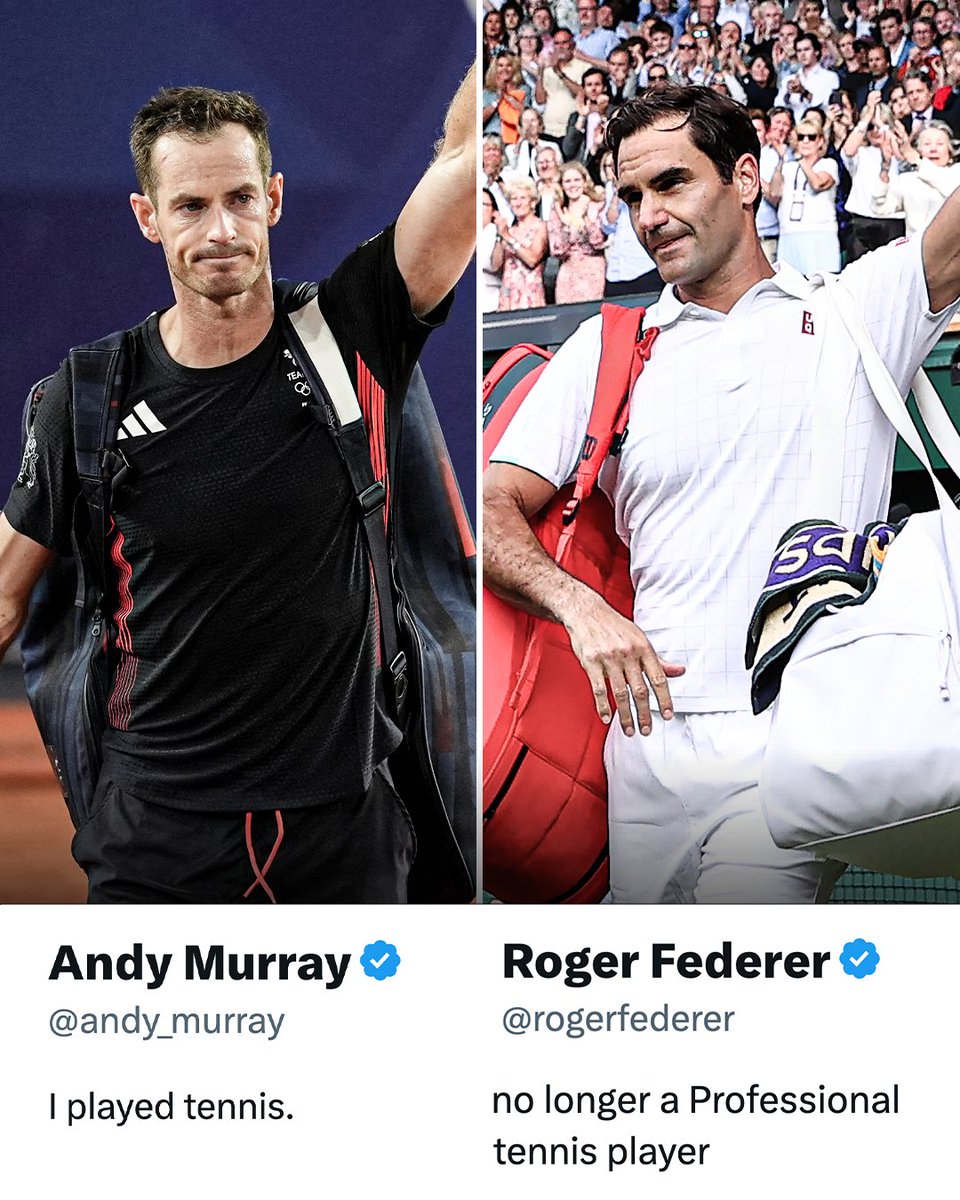SportsCenter's tweet photo. Andy Murray and Roger Federer's bio 🥺 https://t.co/yydOtZW2iH
