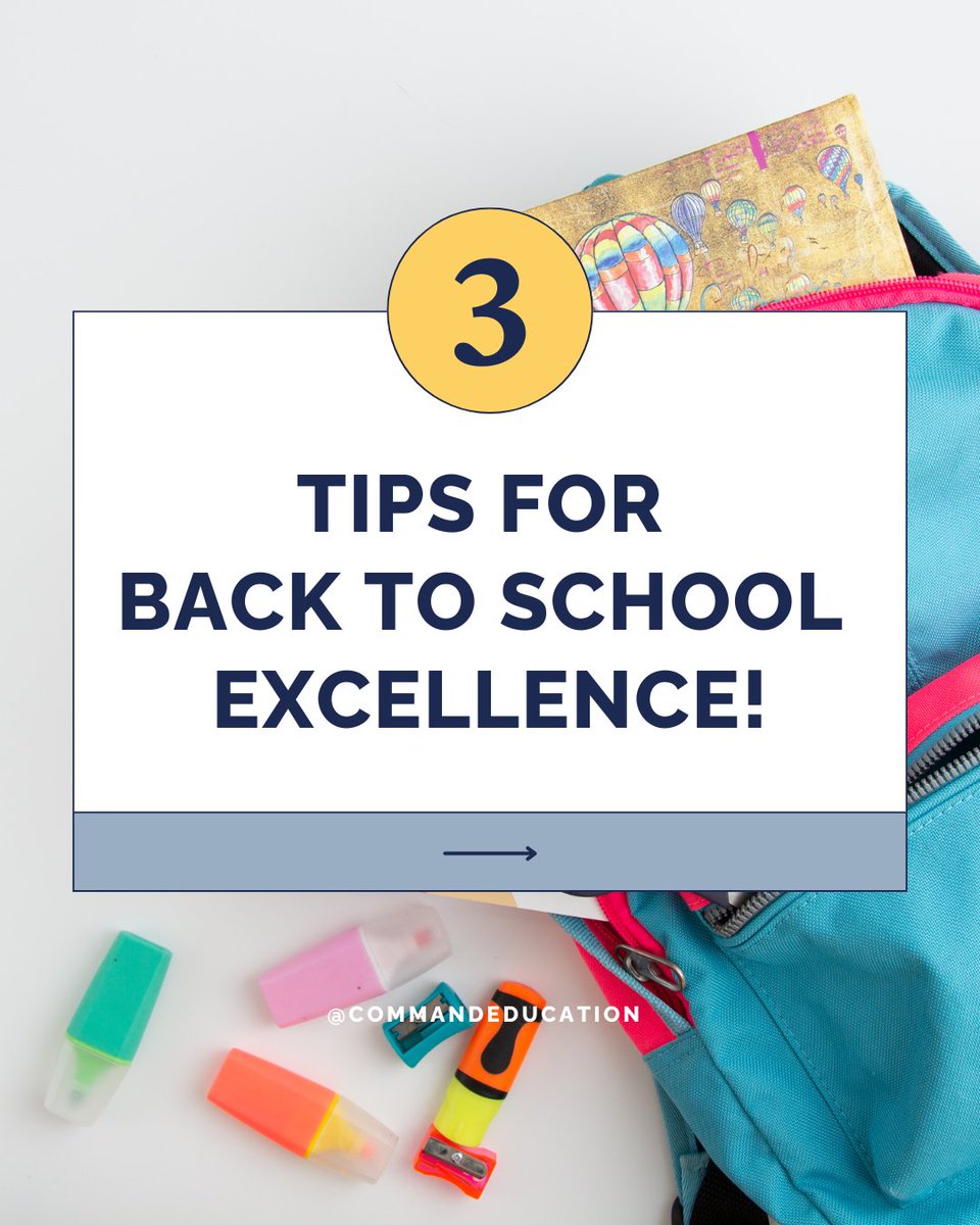commandedu's tweet image. 📚✔️✨ Here are 3 tips to embrace all-around excellence this school year!

#BackToSchool #SchoolSuccess #StudentTips #AcademicExcellence #ClassroomReady #BackToSchoolTips #StudentLife #SchoolYear2024 #StudyHacks #SuccessInSchool #EducationGoals