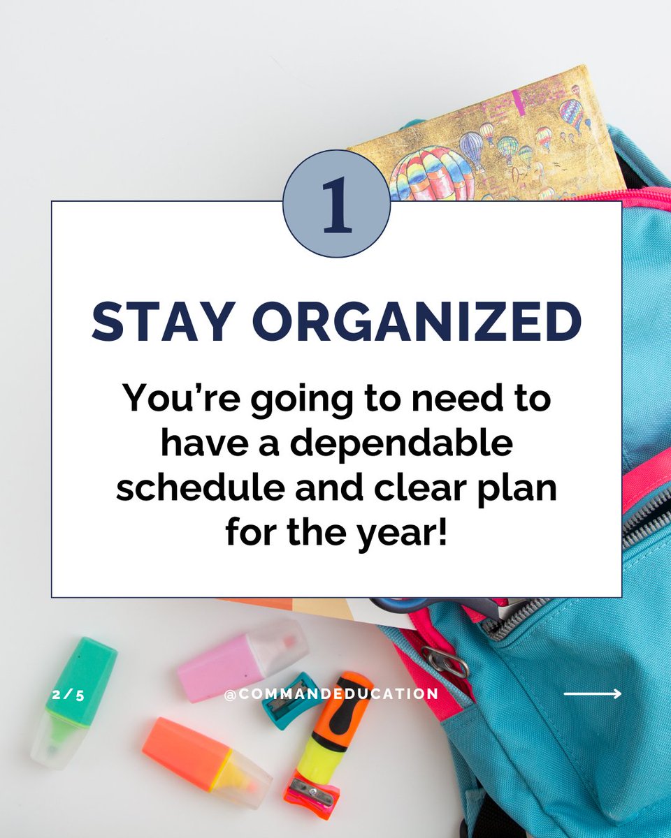 commandedu's tweet image. 📚✔️✨ Here are 3 tips to embrace all-around excellence this school year!

#BackToSchool #SchoolSuccess #StudentTips #AcademicExcellence #ClassroomReady #BackToSchoolTips #StudentLife #SchoolYear2024 #StudyHacks #SuccessInSchool #EducationGoals