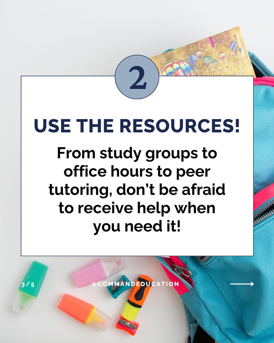 commandedu's tweet image. 📚✔️✨ Here are 3 tips to embrace all-around excellence this school year!

#BackToSchool #SchoolSuccess #StudentTips #AcademicExcellence #ClassroomReady #BackToSchoolTips #StudentLife #SchoolYear2024 #StudyHacks #SuccessInSchool #EducationGoals
