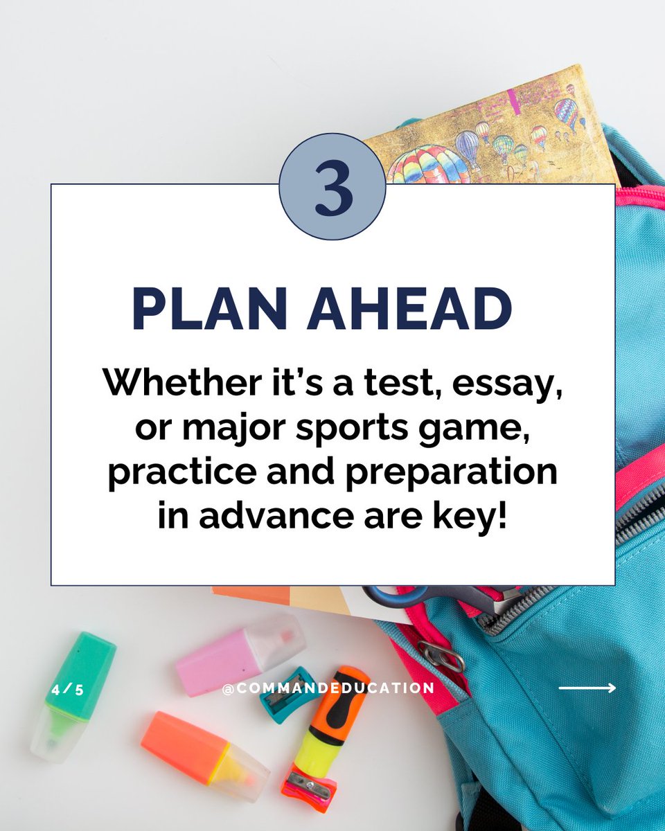 commandedu's tweet image. 📚✔️✨ Here are 3 tips to embrace all-around excellence this school year!

#BackToSchool #SchoolSuccess #StudentTips #AcademicExcellence #ClassroomReady #BackToSchoolTips #StudentLife #SchoolYear2024 #StudyHacks #SuccessInSchool #EducationGoals