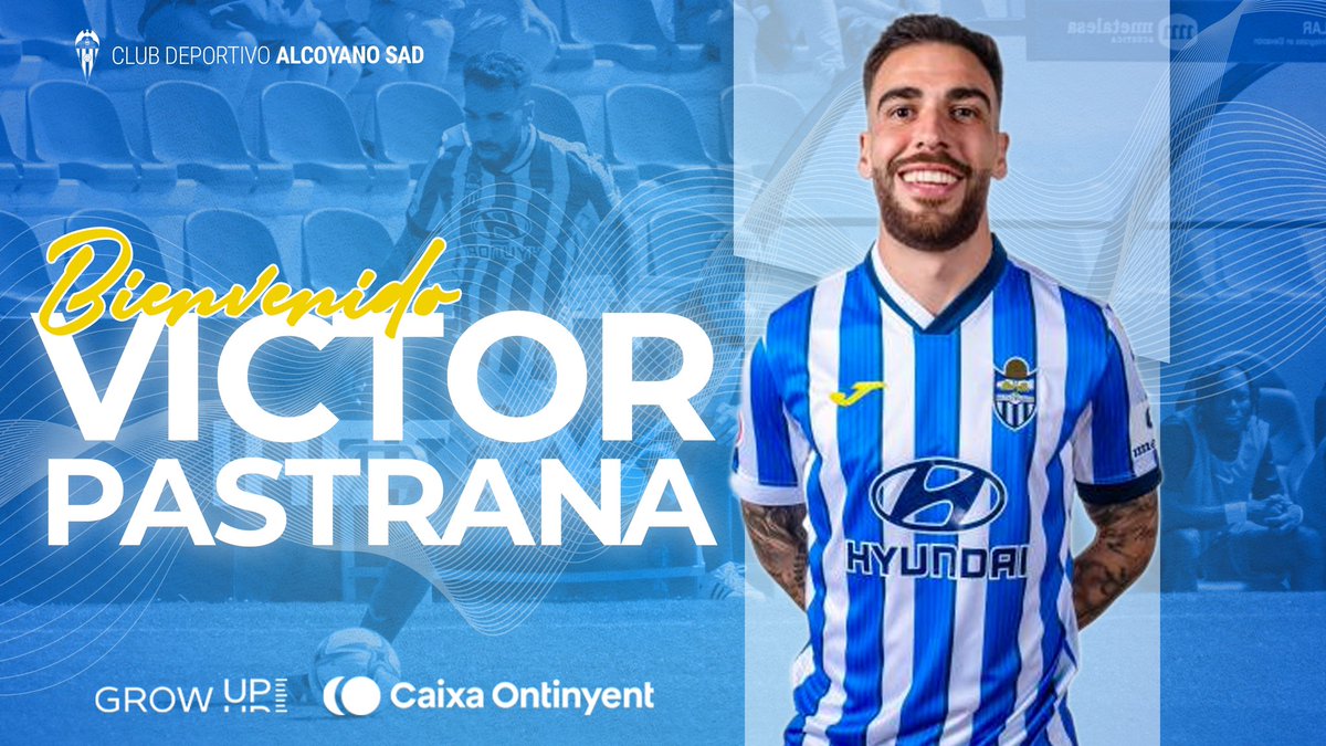 CD_Alcoyano's tweet photo. 𝐎𝐅𝐈𝐂𝐈𝐀𝐋 | 📣

𝐕𝐢𝐜𝐭𝐨𝐫 𝐏𝐚𝐬𝐭𝐫𝐚𝐧𝐚 • Se convierte en nuevo jugador del @CD_Alcoyano 

Procedente del @atleticbalears 
𝐏𝐚𝐬𝐭𝐫𝐚𝐧𝐚 (27) delantero con calidad y desborde que seguro que nos hará disfrutar.

¡Bienvenido a tu nueva casa🏟️!

#LMET🫵🏼 https://t.co/MgzbjHWHdC
