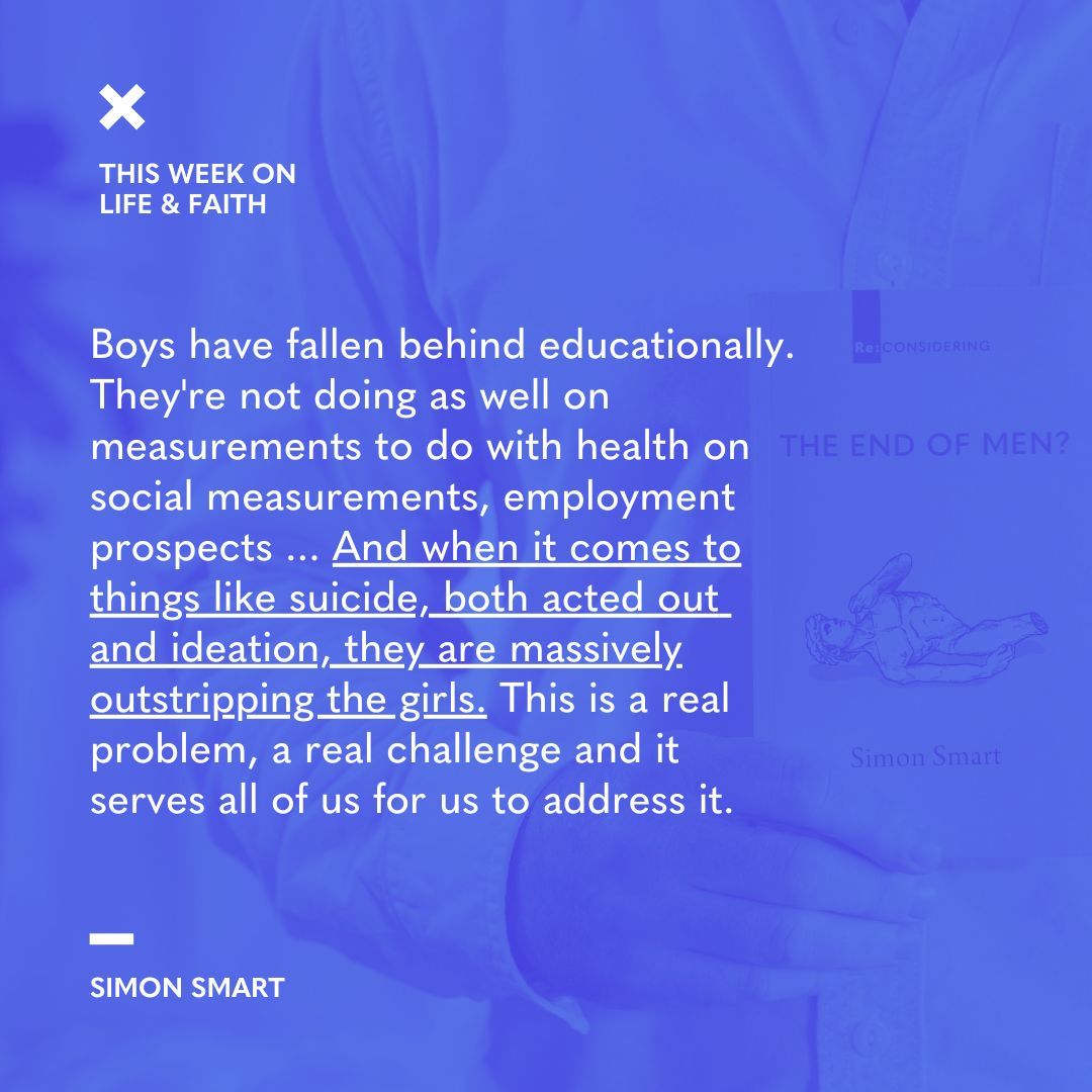 Why are boys struggling so much? This week on Life &amp; Faith, Justine Toh interviews <a href="/simonjonsmart/">Simon Smart</a> about his new book The End of Men?. Simon reflects on the challenges and offers thoughts on how to create cultures where boys can flourish.

Listen here: buff.ly/3YrgLsD