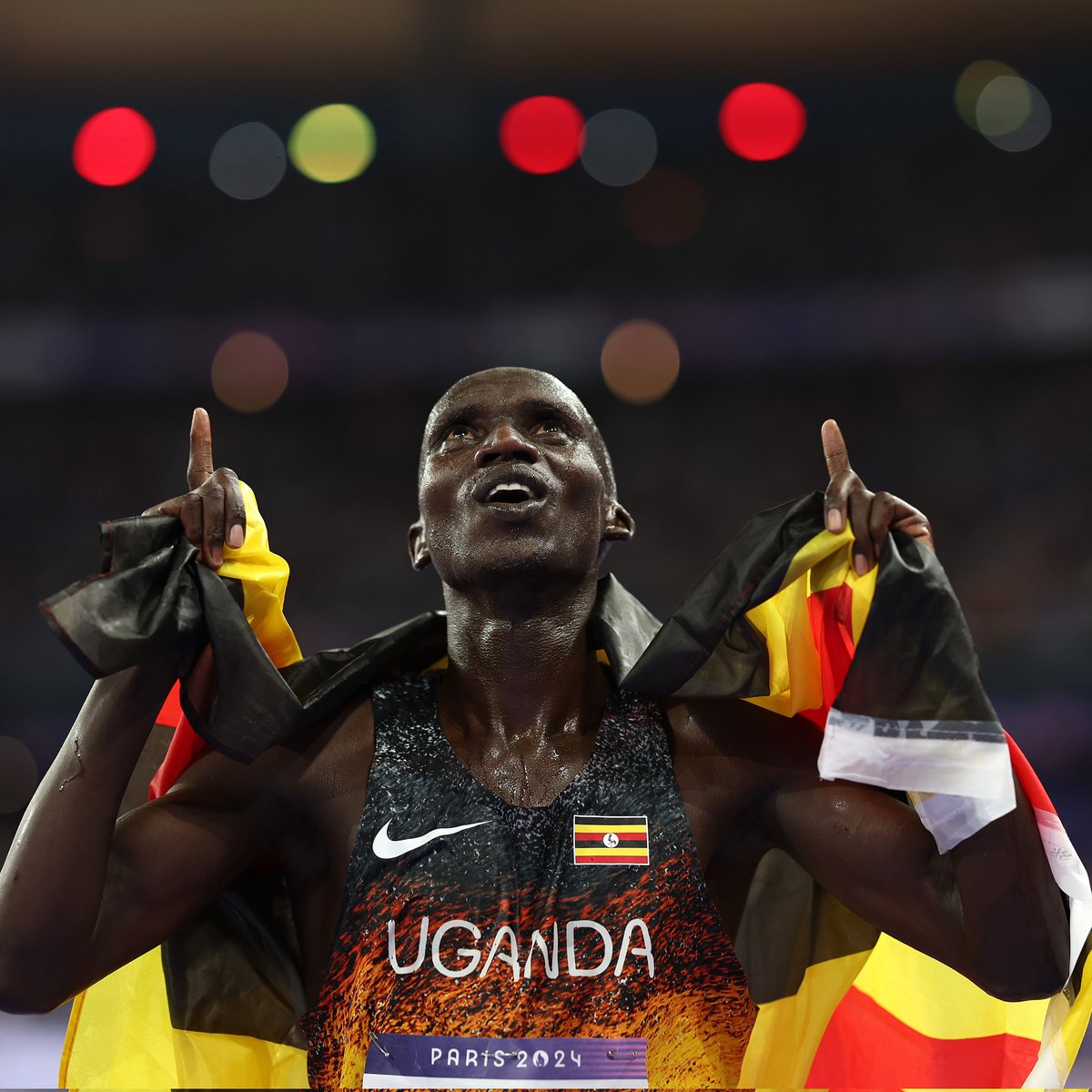 AfricaFactsZone's tweet photo. Ugandan Runner, Joshua Cheptegei has won a Gold medal in the Men's 10,000m race at the 2024 Paris Olympics.

He has set a new Olympic World Record in the 10,000m race with a time of 26 minutes, 43 minutes.

Ethiopian Runner, Berihu Aregawi won an Olympic Silver medal. https://t.co/bASO80iX7O