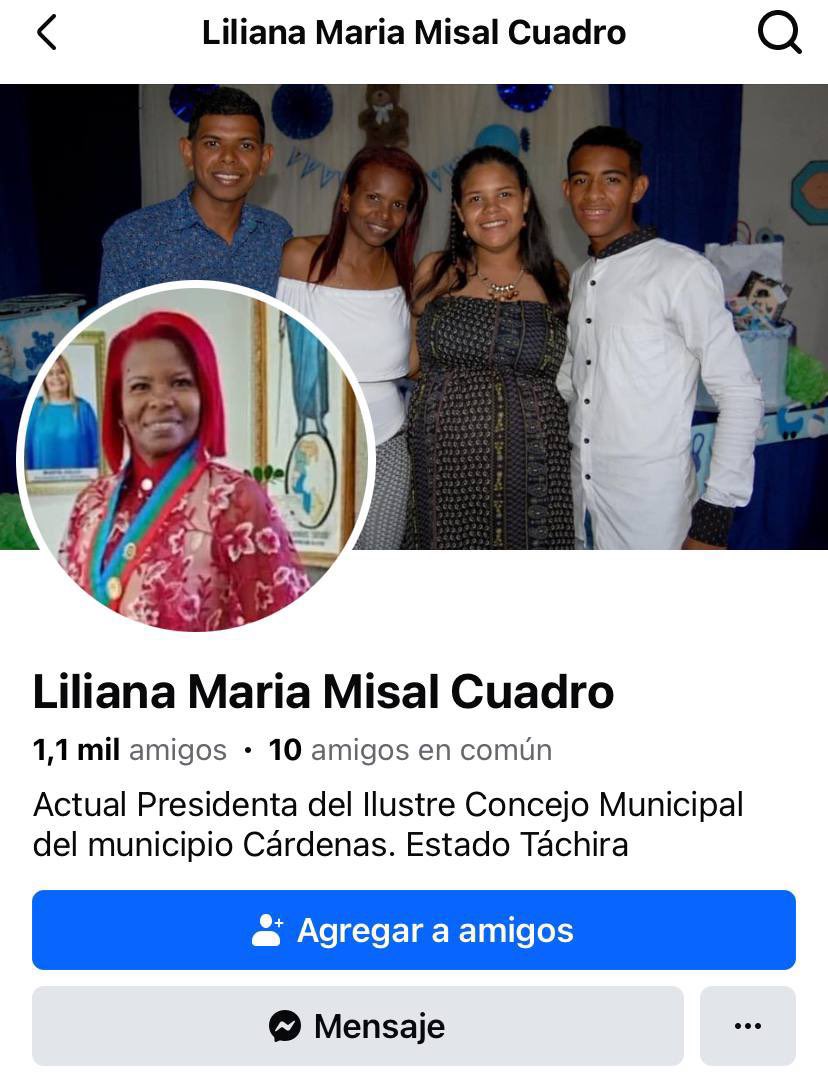 marianamartzr's tweet image. ESTADO TÁCHIRA, MUNICIPIO CARDENAS 🚨🐸‼️

Liliana Misal, venezolana y abiertamente chavista, se encarga de reportar y grabar a las personas que están de acuerdo con la oposición.

La dirección de su casa es en Santa Eduviges, carrera 2.

(Información confiable y confirmada)