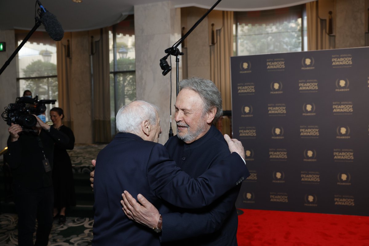 PeabodyAwards's tweet photo. That one time the #PEGOT @MelBrooks and @BillyCrystal were at our annual ceremony. ⭐️🥰
#MelBrooks #PeabodyAwards https://t.co/IQXrUjn5bM