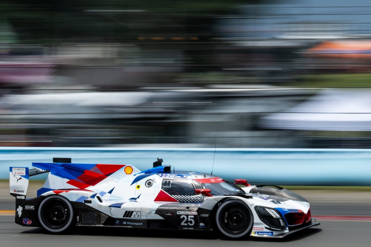 NickYelloly's tweet photo. A great start for the #25 crew of Connor and Nick with P2 in opening practice in the #25 RLL entry. There are plenty of positive vibes heading into day two at Road America‼️

#IMSA #BMWmHybridV8 https://t.co/gb6wsNM7fR