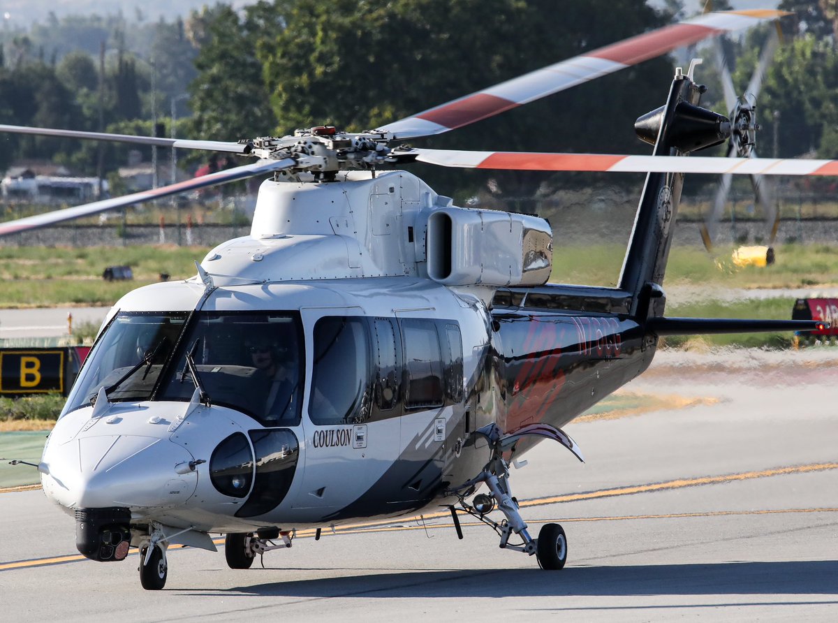Copter 76 (HelCo) leaving to Kern for the Borel Fire as it