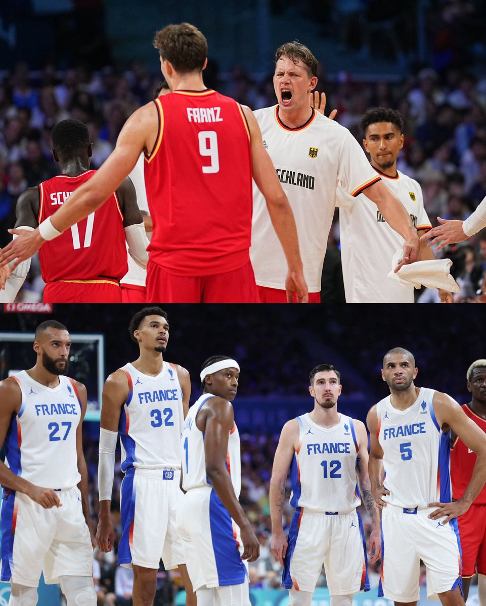 BleacherReport's tweet photo. GERMANY TAKES DOWN FRANCE. WOW.

Franz Wagner: 26 PTS | 4 REB
Dennis Schröder: 26 PTS | 5 REB | 9 AST https://t.co/ceHUSrt2Nx