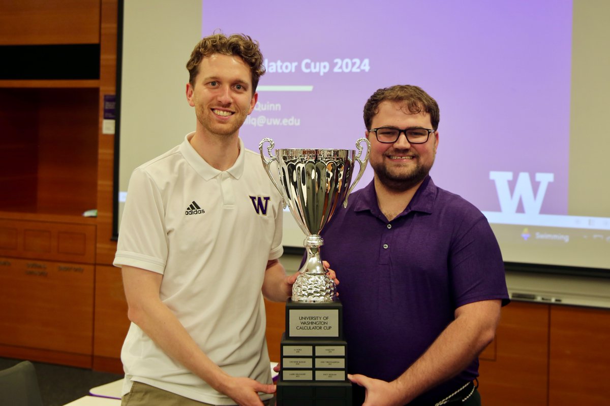 uw_ial's tweet image. Congratulations to Cody Scott on winning the 2025 Calculator Cup! Cody received the trophy from last year's champion, Rhett Redshaw.

#IALFAM