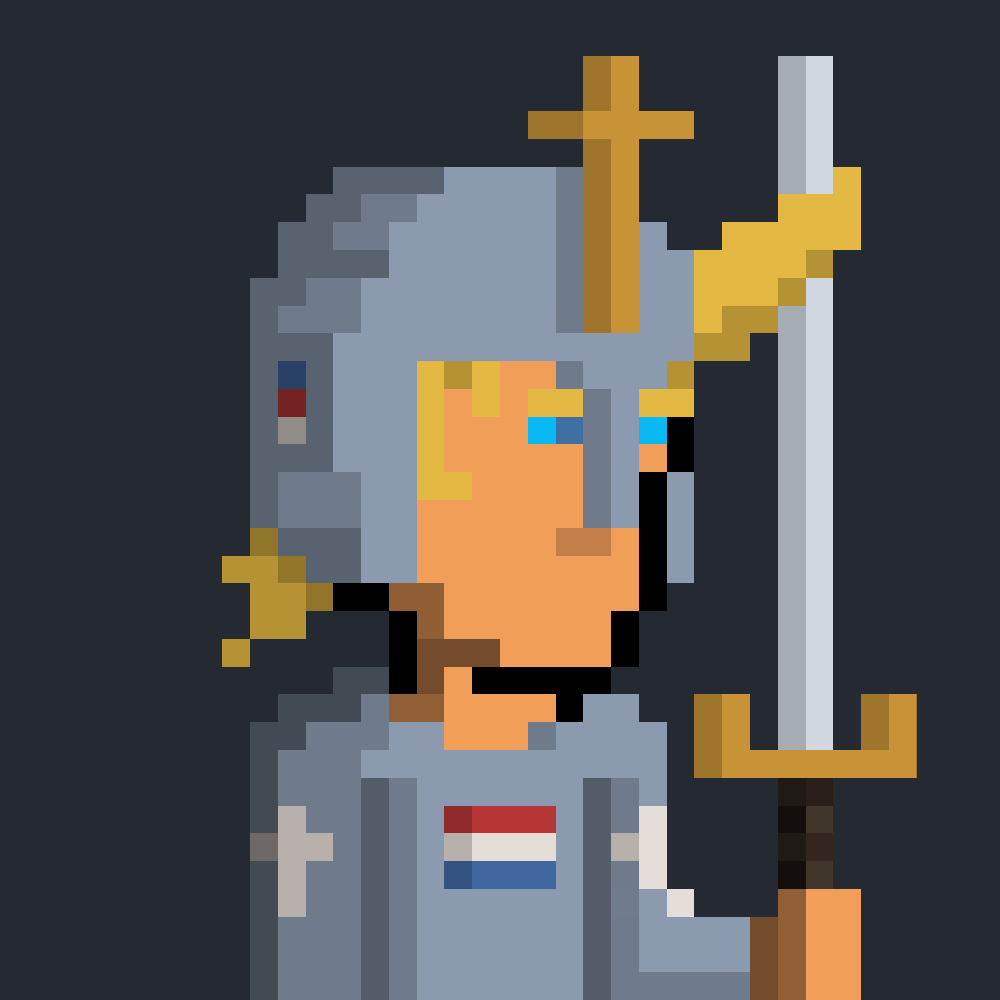 MAGApixel_NFT's tweet photo. In an alternate timeline, Sir PalaDON roams the medieval battlefield as the first-ever βTrumpknightβ in shining armor! Witness his legendary journey as he blazes a trail through #solana history on August 17th! #freemint #Magapixel #solananft
***ALL REPOSTS are GUARANTEED A FREE MINT IN DISCORD!!***