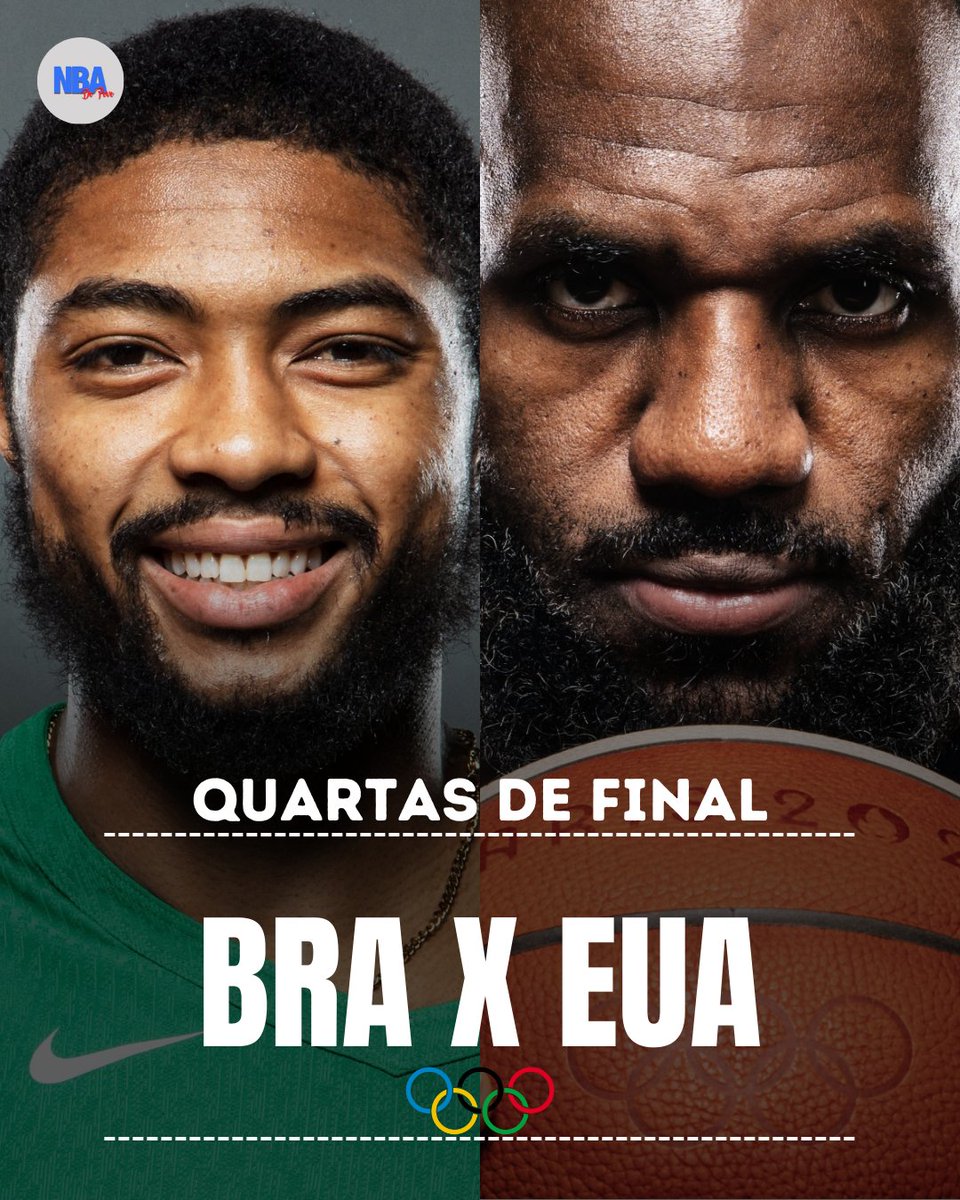 NBAdoPovo's tweet photo. ACONTECEU

TEREMOS ESTADOS UNIDOS X BRASIL NAS QUARTAS DE FINAIS DAS OLIMPÍADAS 

É O BRASA CONTRA O DREAM TEAM https://t.co/opMw1RZAP0