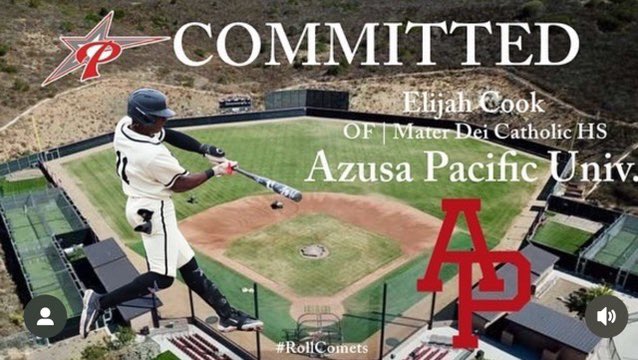 Palomar College Baseball (@pmarcomets) on Twitter photo 🚨COMMITMENT ALERT🚨
Congrats to <a href="/elijahxcook/">Elijah Cook</a> for committing to <a href="/APUBaseball/">APUBaseball</a> !
Eli was ALL-SOCAL for the Comets while posting a .346 batting average in the 2024 season.
Eli is the 14th #Comet to commit from the ‘24 team.
Well deserved!
#RollComets 💫 🚨COMMITMENT ALERT🚨
Congrats to <a href="/elijahxcook/">Elijah Cook</a> for committing to <a href="/APUBaseball/">APUBaseball</a> !
Eli was ALL-SOCAL for the Comets while posting a .346 batting average in the 2024 season.
Eli is the 14th #Comet to commit from the ‘24 team.
Well deserved!
#RollComets 💫