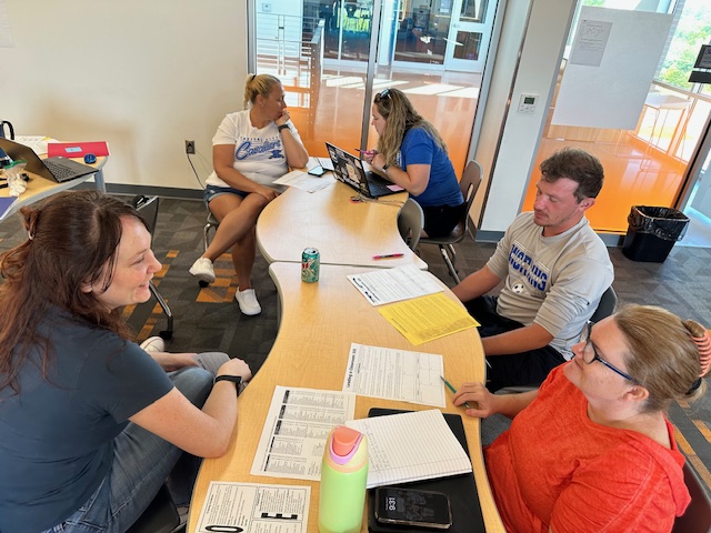 Day 2 of our optional PD for teachers who came in on their own time to learn about instructional strategies and improving classroom management.  Part of our "new crew" learned about lesson presentation from some of our veterans.  #gocavsgo #rallythecheers