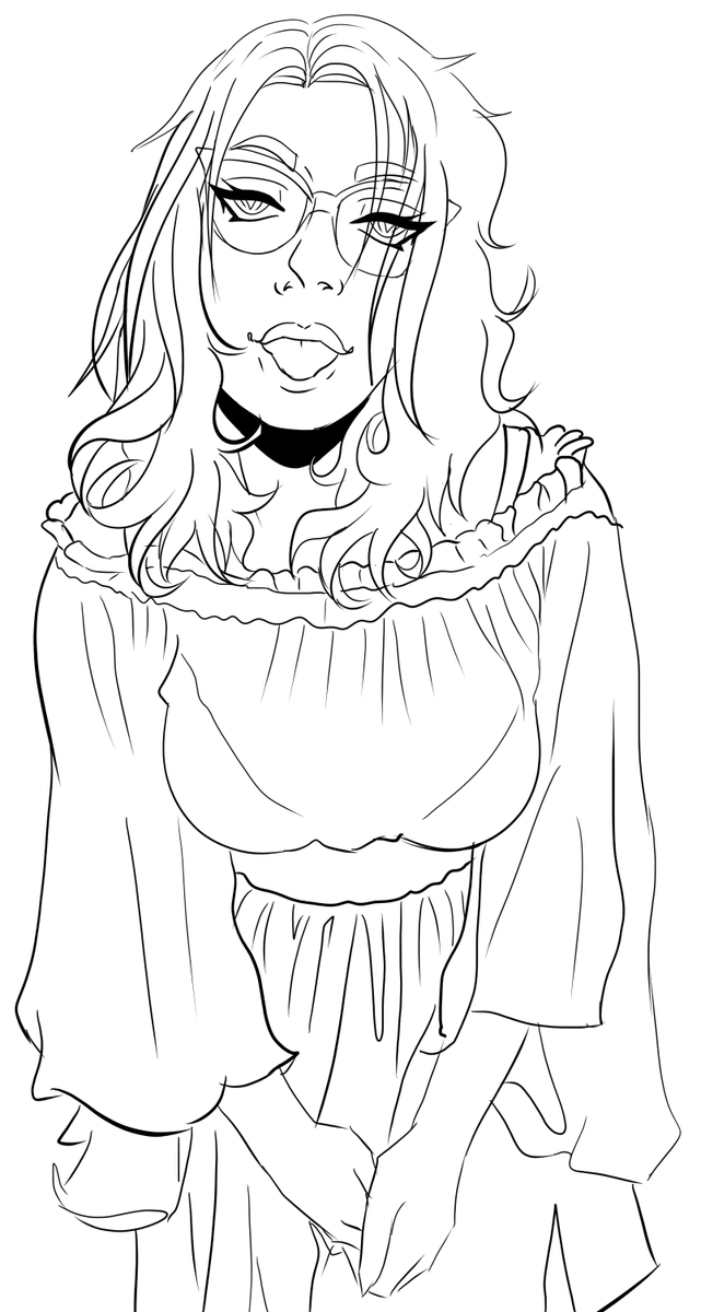 Serotonin_Daddy's tweet photo. Random sketches and linearts https://t.co/zh3ch8fZQQ