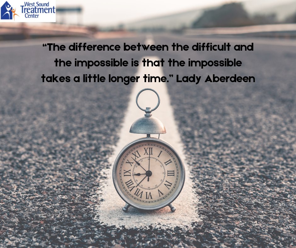 WSTreatment's tweet photo. “The difference between the difficult and the impossible is that the impossible takes a little longer time.” Lady Aberdeen

#WSTC #Recoveryispossible #Recoveryisforeveryone #SUDTreatment #FreedomFromAddiction https://t.co/hL7VPFMB1G
