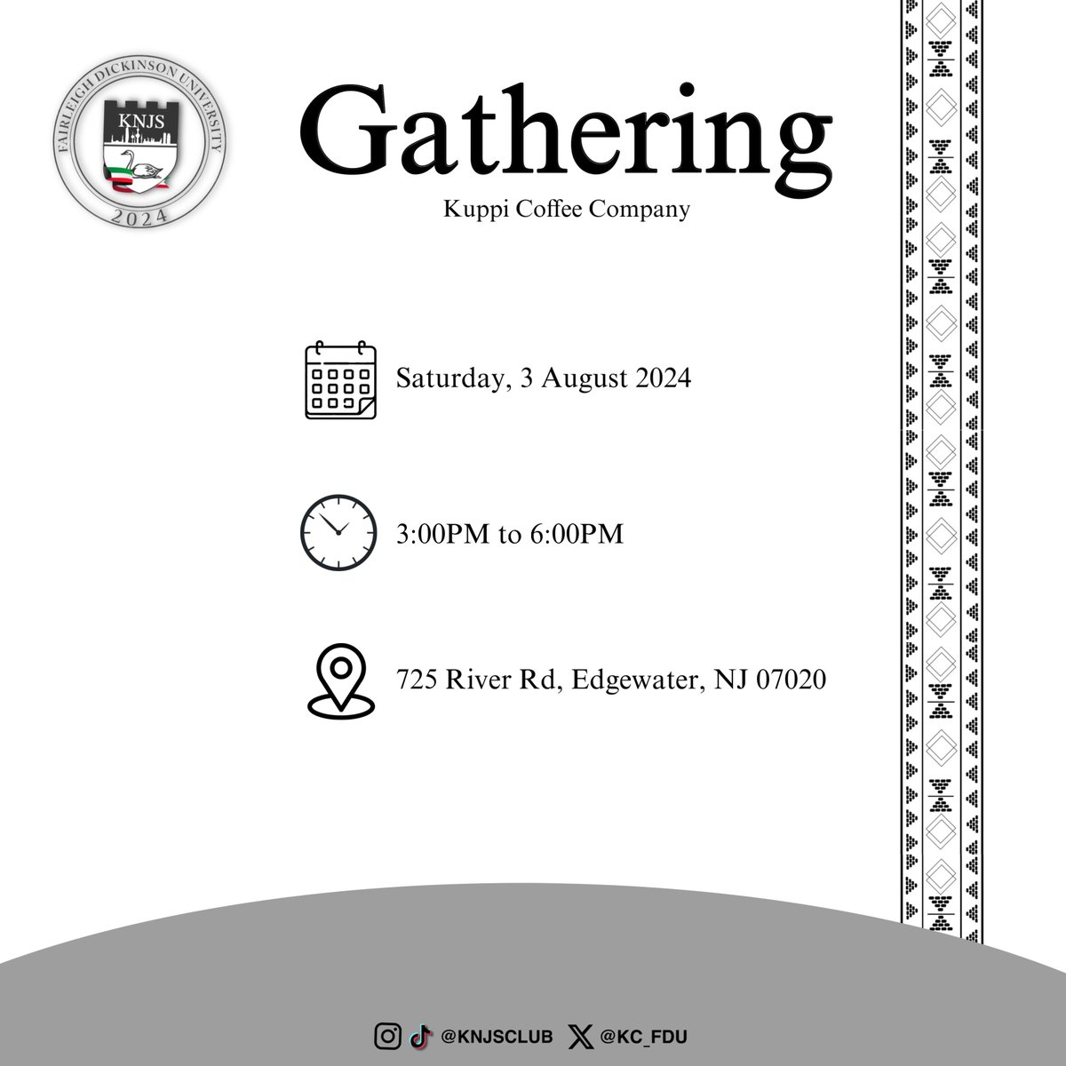 Join us on Saturday, gathering