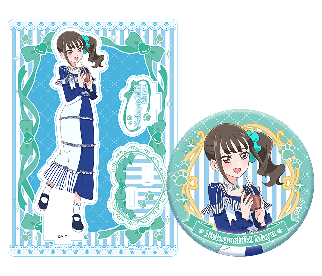 猫屋敷まゆ 猫屋敷ユキ アクリルスタンド 缶バッジ Loppi HMV限定 わんだふるぷりきゅあ 猫屋敷ユキ アクリルスタンド＋缶バッジ