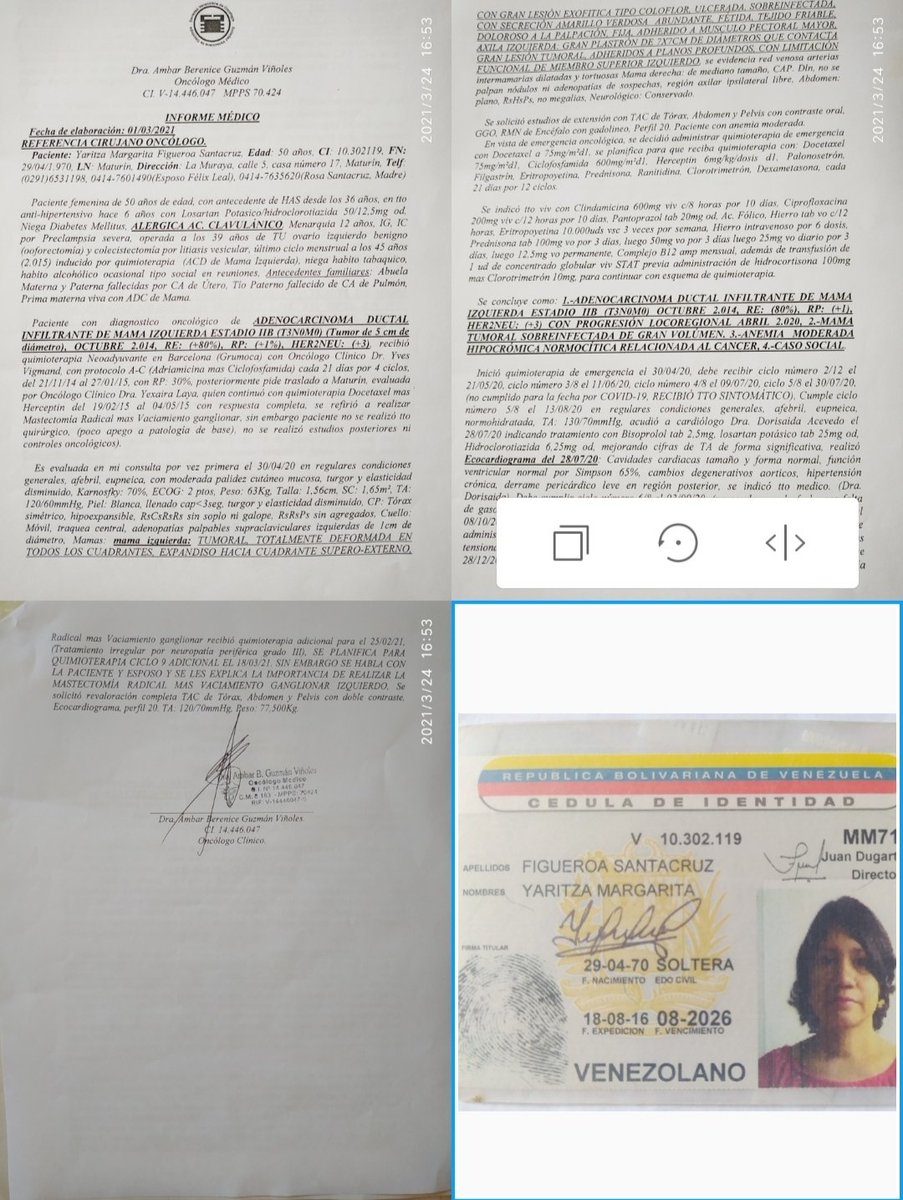 🆘 Ángeles, ya no sé cómo pedir #Ayuda Por favor,piedad, para hacerme tomografías y Gammagrama. Estoy en la más extrema pobreza, estoy mal, los dolores son terribles. Sola no puedo.Quiero salir del país. No quiero morirme. 0102 04249014646 10302119 paypal.me/yaritza70 GRACIAS
