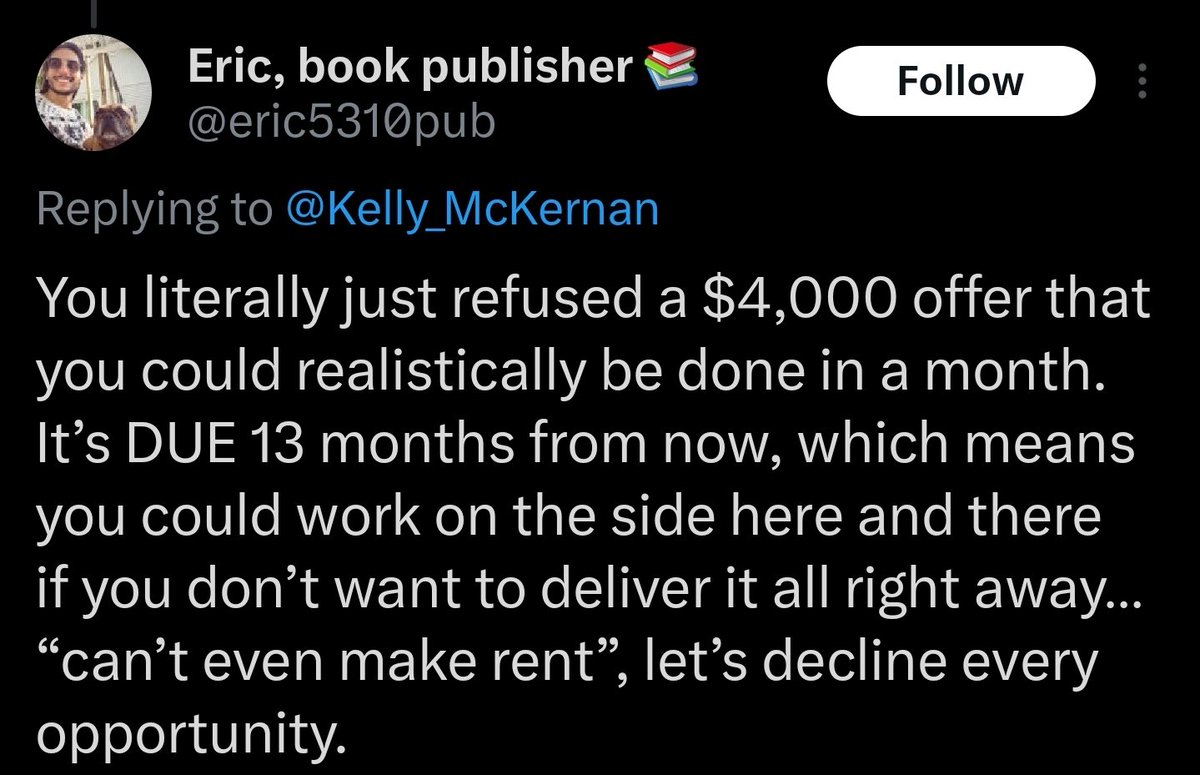 Rahll's tweet photo. This book publisher thinks an illustrator can crank out 2.5 finished images a day, and that $50 per illustration is a good rate.

My first commercial job EVER was in 2009 for Fantasy Flight Games, at $100/card. Twice as much, and I STILL made less than minimum wage. Infuriating. https://t.co/KmbYRx2NG6
