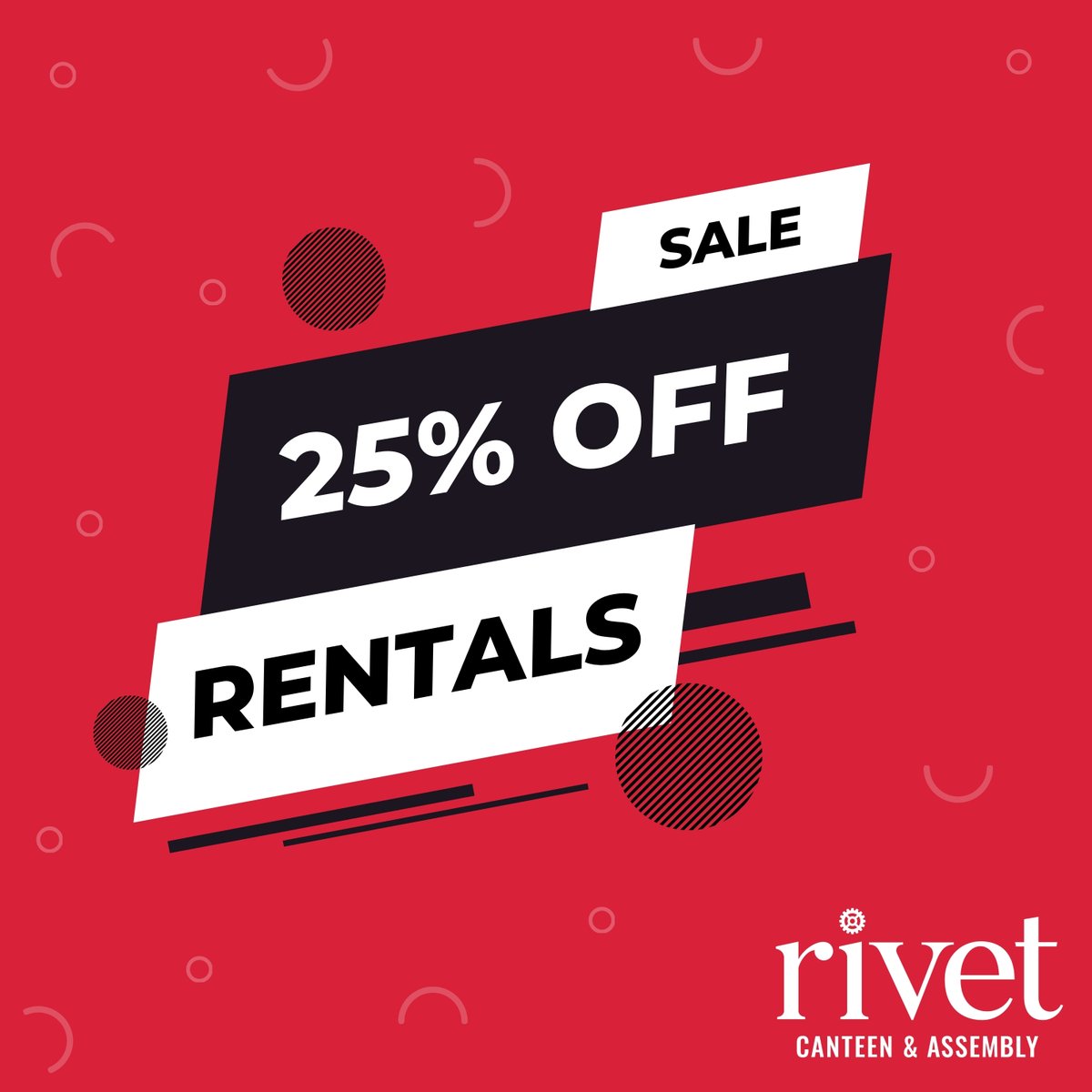 🎉 Limited-time offer: Save 25% on event rentals at Rivet, the perfect place to celebrate and enjoy good times with great people!

👉 Book your event now and save: visitrivet.com/book-a-private…