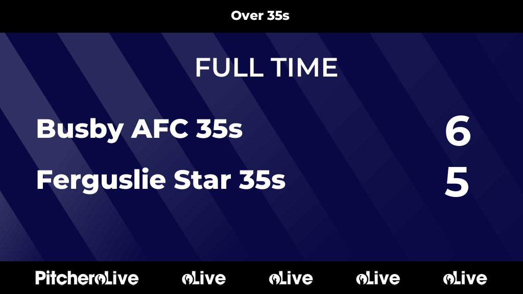 BusbyAFC's tweet photo. FULL TIME: Busby AFC 35s 6 - 5 Ferguslie Star 35s
#BUSFER #Pitchero
https://t.co/2D1wPKGcgX https://t.co/HQv3sMmRIC