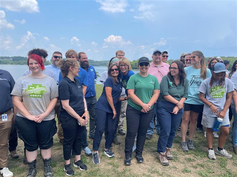 DCNRnews's tweet photo. Department of Conservation and Natural Resources Secretary Cindy Adams Dunn and @PALaborIndustry Secretary Nancy A. Walker visited with crew members of the Pennsylvania Outdoor Corps at #CodorusStatePark.

The Outdoor Corps provides young Pennsylvanians opportunities for paid work experience, job training, and environmental education to help them become good stewards of our natural resources and successful future employees.

More than 1,200 young people have completed the program, which is managed by the Department of Conservation and Natural Resources and @the_sca and supported with funding from Labor and Industry and private philanthropic partners.

@GovernorShapiro’s 2024-2025 budget included a $5 million investment in the Pennsylvania Outdoor Corps to improve and expand this critical conservation workforce program.

Learn more ➡️ https://t.co/DpaWzCYFwP. #PaProud #PaOutdoorCorps