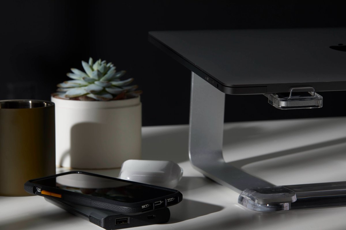 Elevate your workspace. Ergonomically designed to give you 5.5 extra inches of usable workspace meaning no more crooked necks, painful wrists, or cluttered desks. Shop the Griffin Elevator today. incipio.com/pages/griffint…
