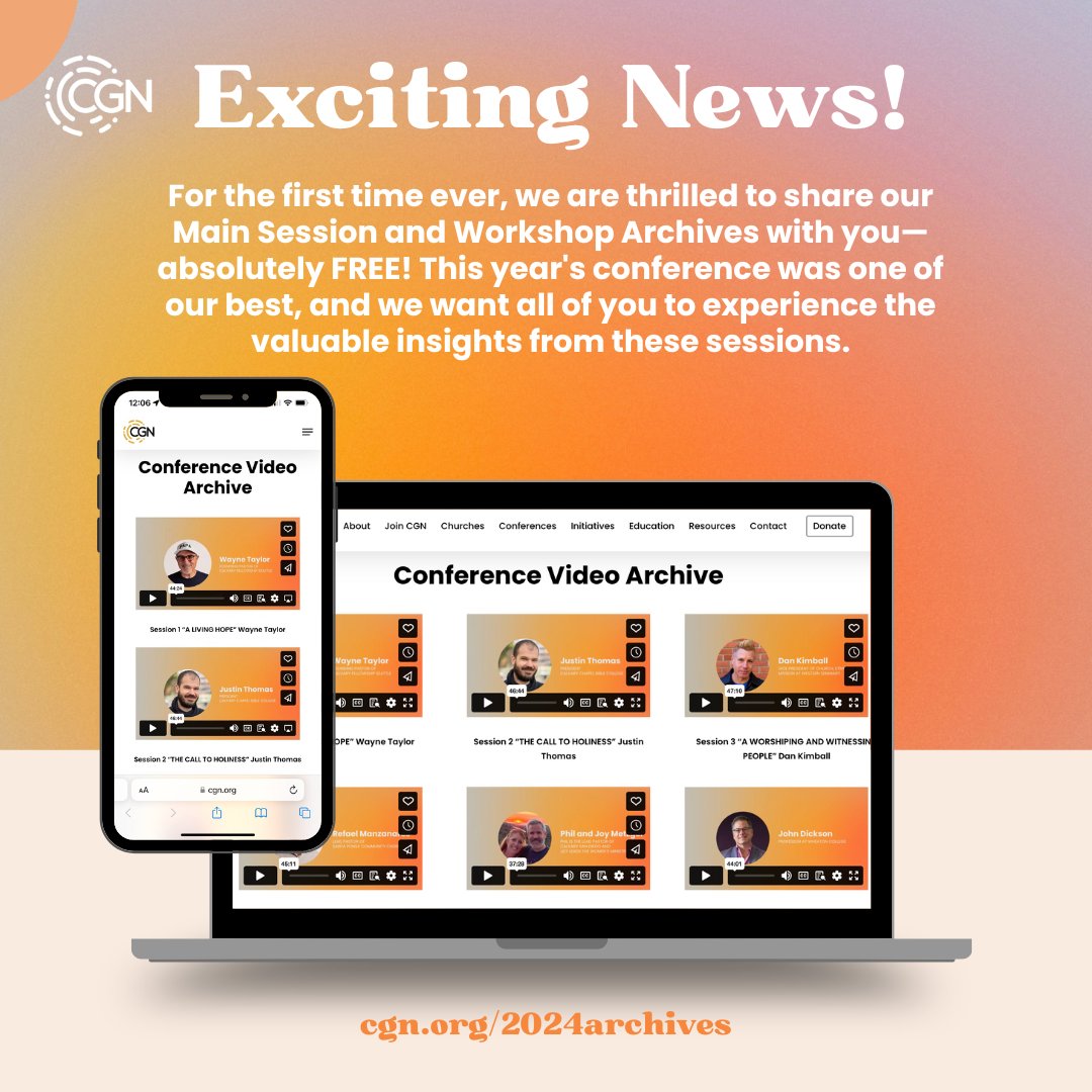 CGlobalNetwork's tweet image. Exciting News! We're sharing our CGN Main Session &amp;amp; Workshop Archives for FREE! 

@BrianBrodersen said, “The teaching at this conference was some of the best ever.” Don’t miss it!

Access the archives here: ow.ly/lFh850SQsBj