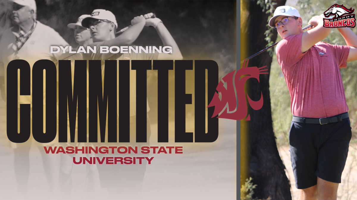 BrophyAthletics's tweet photo. GOLF / Senior Dylan Boenning has committed to play at Washington State University. He is the 11th student-athlete from the Class of 2025 to make a collegiate commitment. #NextLevelBroncos https://t.co/C7zPhdNBSo