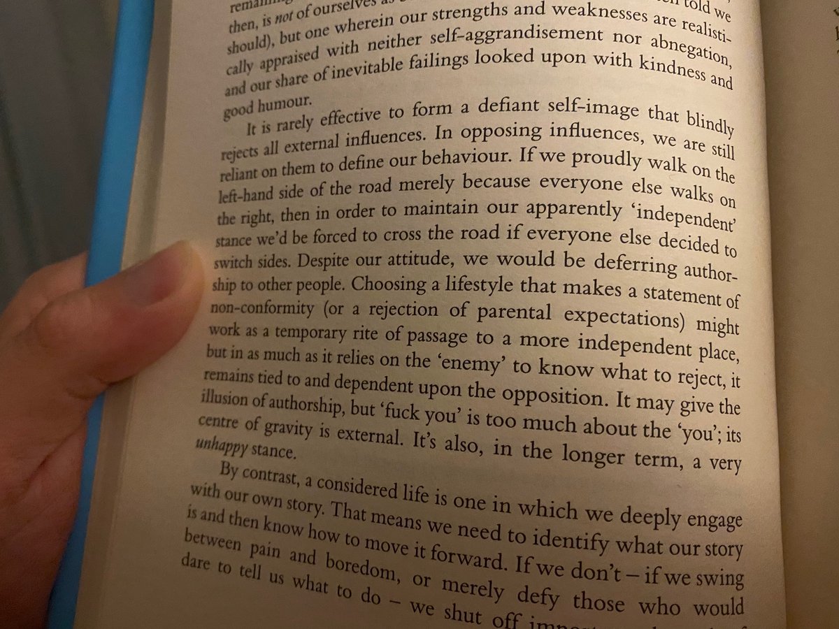 Currently reading <a href="/DerrenBrown/">Derren Brown</a>’s brilliant ‘Happy’.

The bit I’ve picked out in the second image seems particularly apt for some people at the moment.