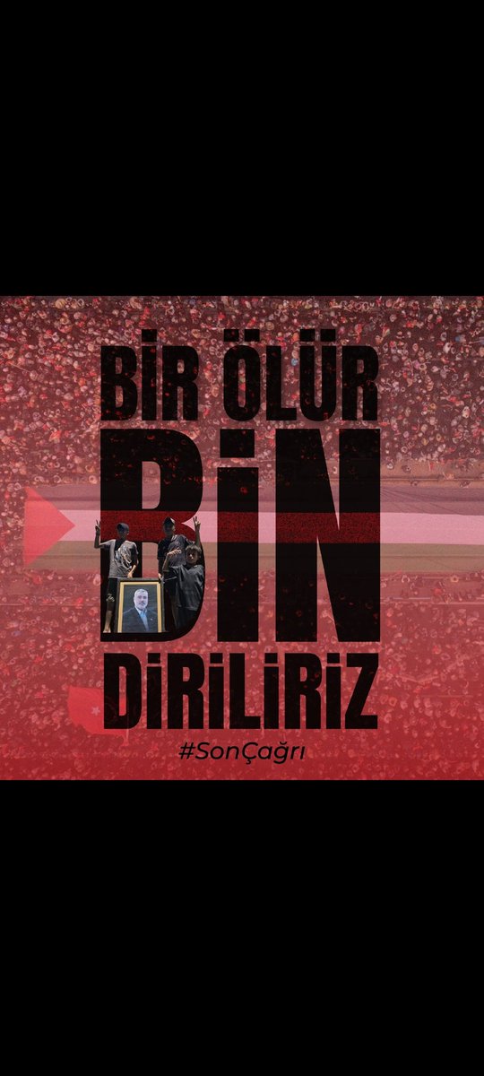 Filistinli kardeşlerimize yapılan soykırımın karşısında biriz, biniz, birlikteyiz! 
Filistin için ve mazlumların sesi için hep birlikte Ayasofya’da buluşuyoruz.

#SonÇağrı
🗓️ 03.08.2024
⏱️ 18.30
📍 Ayasofya Meydanı