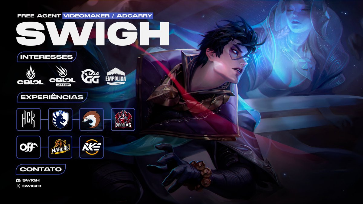 Swigh (@swigh1) on Twitter photo FA Pra videomaker galeura, ainda atuo como ADC na <a href="/LontrinhasLOL/">Lontrinhas E-Sports</a> , porém se não for o mesmo camp ta tranquilo tá favoravel 👍
meus horarios hj em dia estão bem abertos FA Pra videomaker galeura, ainda atuo como ADC na <a href="/LontrinhasLOL/">Lontrinhas E-Sports</a> , porém se não for o mesmo camp ta tranquilo tá favoravel 👍
meus horarios hj em dia estão bem abertos
