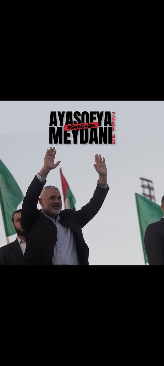 DicleTugva's tweet photo. Filistinli kardeşlerimize yapılan soykırımın karşısında biriz, biniz, birlikteyiz! 
Filistin için ve mazlumların sesi için hep birlikte Ayasofya’da buluşuyoruz.

#SonÇağrı
🗓️ 03.08.2024
⏱️ 18.30
📍 Ayasofya Meydanı https://t.co/31VwGJRsEw