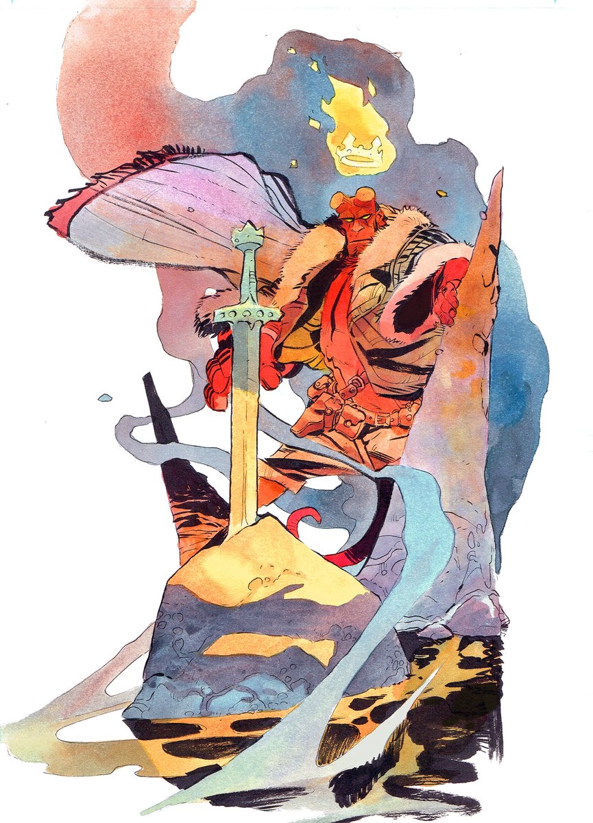 Hellboy
#watercolors