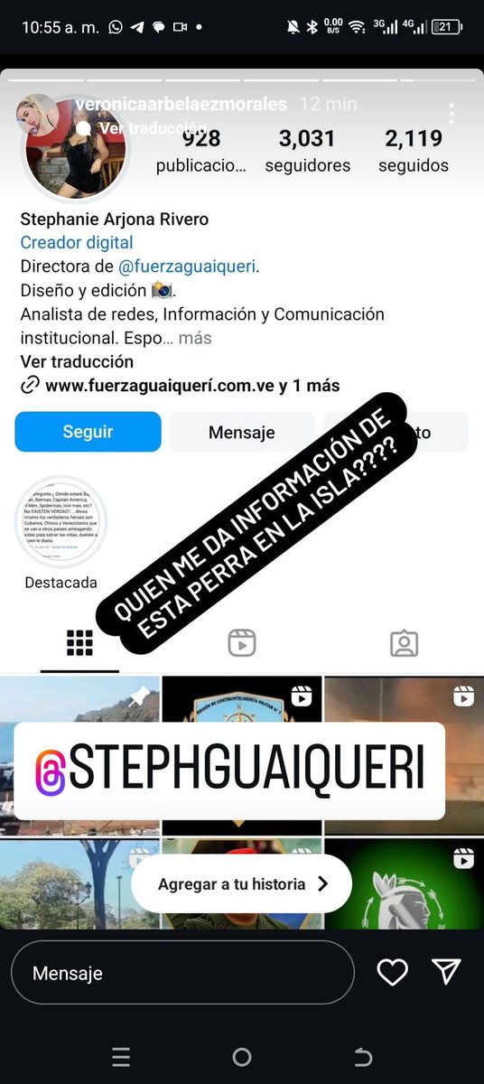 StephGuaiqueri's tweet photo. Desde ayer he recibido fuertes ataques y amenazas por parte de la oposición fascista de Nueva Esparta por mi tendencia política.. Solo les puedo decir que cuando los odios andan sueltos uno ama en defensa propia ¡Que viva Chávez! ¡Que viva la Revolución! Duelale a quien le duela. https://t.co/Cp5whzKHEp