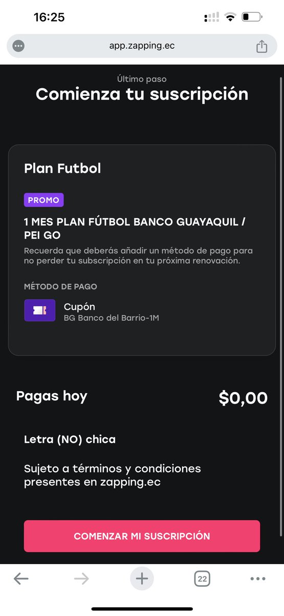 morocha_ra's tweet photo. En el detalle está el “Código zapping” 
7. Ingresa a https://t.co/PaXDit8nFn
8. En “¿tienes un cupón?” Da click en “Ingrésalo acá”
9. Ingresa el código que llegó al correo
10. “Canjear esta promoción”
11. Ingresas tus datos para suscribirte
12. “Comenzar mi suscripción” https://t.co/npRhGECjK4