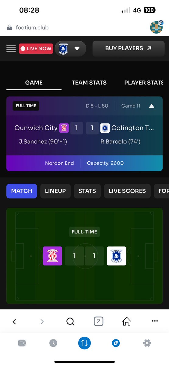fi_youngy's tweet image. Devastated… last minute equaliser from Ounwich pushes me further away from the top! 
Had a completely new 11 playing to rest up for @MarrouckVilla in a few days! 
#badmanagement
#footium