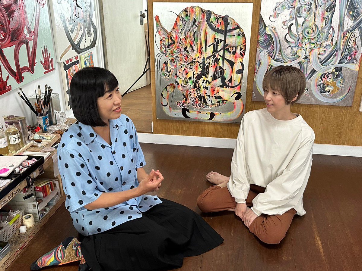 しずちゃんがアトリエに来て下さって対談させていただきました