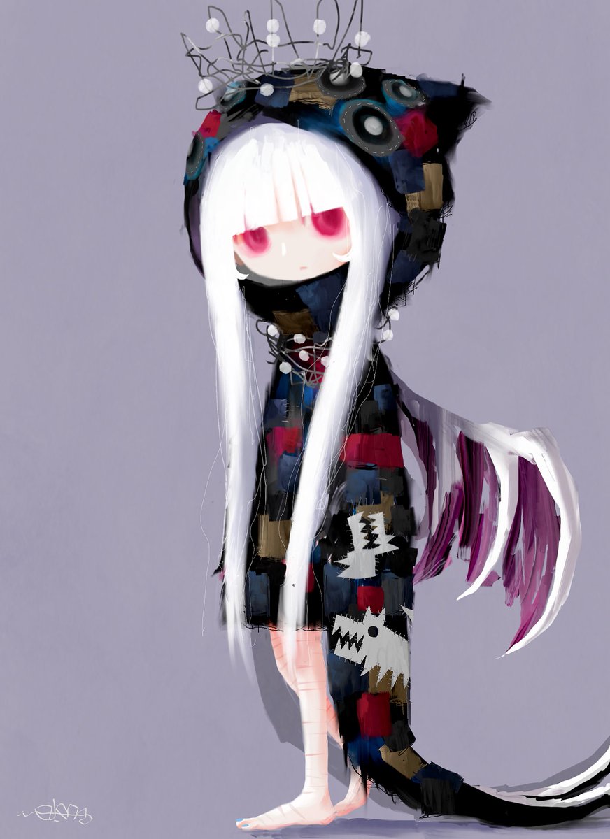 n_ma17's tweet image. クトゥルフちゃん黒2