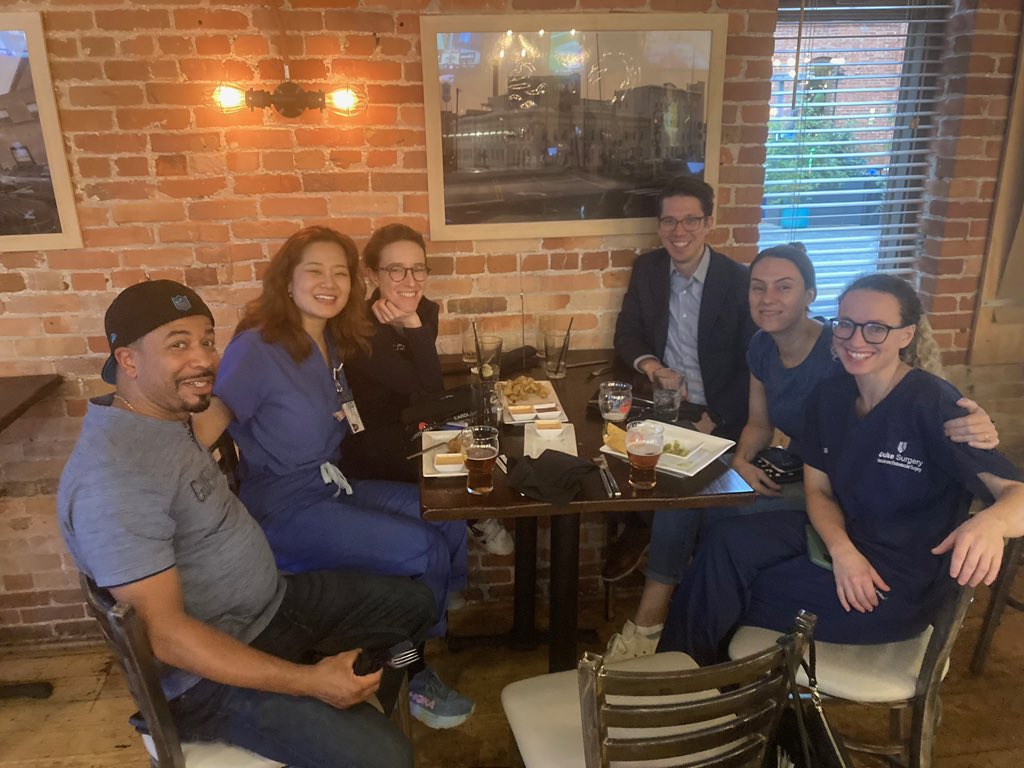 Highlights of my <a href="/DukeVascular/">Duke Vascular</a> subI:
1.) Panera and chat sessions with <a href="/ColemanDM_vasc/">Dawn Coleman</a> 💫
2.) Hearing <a href="/Adam_mdmph/">Adam Johnson MD, MPH</a> whisper “that’s <a href="/AudibleBleeding/">AudibleBleeding</a>”🩸while assessing the outflow during a bypass 
3.) Hanging out with a superstar team of fellows and residents 🫶🏼